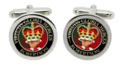 Robertson Scottish Clan Cufflinks in Chrome Box