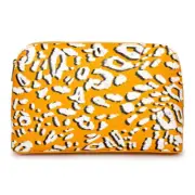 Ted Baker Makeup Cosmetic Case Large Yellow Leopard Travel Wash Bag Luciiaa