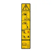 Toro 107-3069 Warning Decal for Titan Zero-Turn 50 in. 48 in. 54 in. 60 in. Deck