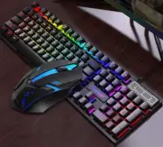 Gaming Keyboard and Mouse Combo Mechanical Feel Wired Keyboard & Mouse Set 104ke