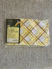 Vintage Pillowcase Set Medley Plaid II Yellow Sears Standard