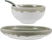 Ipetboom 1Set Decorative Ceramic Dinnerware Set Kitchen Tableware Kit for One Lightweight Handmade High Grade Ceramic Elegant Design for Home Restaurant Use