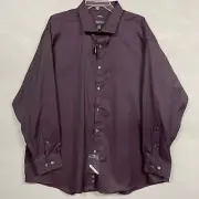 Awearness Kenneth Cole Men’s Shirt Button Up Dress Career 19 34/35 Plum NWT