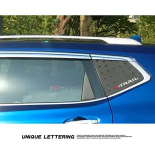 NISSAN 14-20款奇駿X-TRAIL專用改裝網狀三角板3D立體汽車用品車窗裝飾板