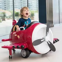在飛比找蝦皮購物優惠-兒童電動車 遙控嬰幼兒汽車玩具車可坐人寶寶飛機童車 機翼可折