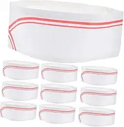 [Ipetboom] Lightweight 40pcs Disposable Chef Caps Soft Comfortable One Size Fits for Kitchen Use Blue
