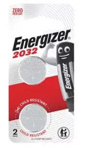 ENERGIZER CR2032 LITHIUM 3V COIN BATTERIES TWIN PACK E-CR2032BP2