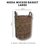 Nieda Wicker Basket (L)