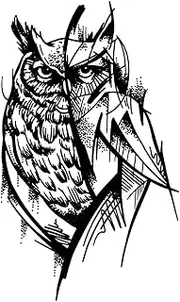 Cool Tattoos,Owl DC-SHY-BB042,Owl Tattoos,Water-Resistant,Resilience,Real Tattoo Look,Lasts 1-2 Weeks,18 x 11 cm
