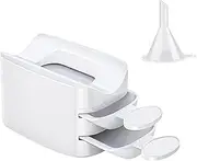 Dip Powder Recycling Tray System with Scoop, Nail Dip Tray, Double Layer Glitter Saver Dipping Powder Tray - 2-in-1 Dip Powder Recycling Case, Manicure Accessories Dip Nail Tools for Beginners