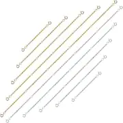 [XIHIRCD] 10pcs Necklace Extender Chains, 5 Sizes Double Spring Buckle Necklace Extenders Stainless Steel Extender Chains Set for Necklace Bracelet Anklet (Gold, Silver)