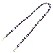 47 Inch Acrylic Chain Purse Strap Replacement Luxury Handbag Strap, Blue White