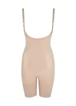 Spanx OnCore Open-bust Mid-thigh Bodysuit - Beige - XL XL