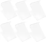 Cabilock 6Pcs Acrylic Book Stand Clear Display Holder for Magazines Multi Purpose Showcase Stand for Books and Photos Desktop Bookshelf for Home Office Library and Retail