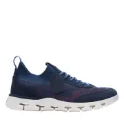 Clarks Nature X Go 26172682 Mens Blue Leather Lifestyle Sneakers Shoes