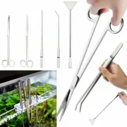 Straight Curved Tweezer Scissor Trim Water Plant In Aquarium Tank Cleaning Tools