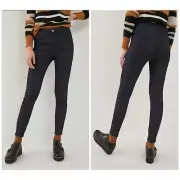 Anthropologie Pilcro High Rise Denim Legging Shimmer Shine Glitter Blue Jeans 25