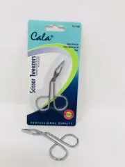 Scissor Tweezers Slant Tip Square Professional Precise Hair Removal Eyebrow