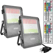 2X 120W LED Flood Light RGB Panel Garden Landscape Christmas Halloween IP65 COC