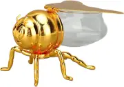 Mini Glass Honey Jar, Bee Shaped Clear Glass Honey Container with Spoon, Exquisi