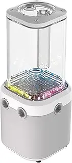 CORSAIR iCUE Link XD6 RGB Elite Pump/Container Unit - FlowDrive Max Pump, Integrated Temperature Sensor, 22 Addressable RGB LEDs - White