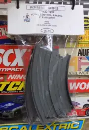 TYCO TCR, TOTAL CONTROL RACING, 9" R 1/8 CURVE, #5902, (2-PACK)