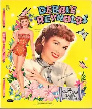 VINTAGE UNCUT 1955 DEBBIE REYNOLDS PAPER DOLL ~WHITMAN~HD LASER REPRODUCTION LOP