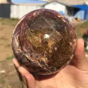 730g Natural Mexican Crazy agate Ball Quartz Crystal Sphere Reiki Crystal Decor