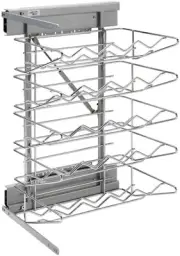 Rev-A-Shelf 5375-40WR-1 Modern 14"W Steel Frame Slide Out Pull - Chrome