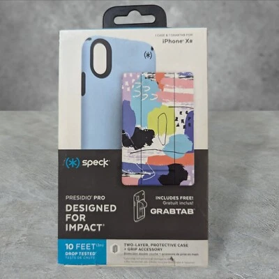 Speck Presidio Pro Designed For Impact GrabTab Case For Apple iPhone XR Blue T6