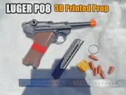 Luger P08 Prop Gun 3D-Printed Cosplay & For Display Non-Firing Toy