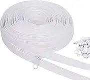 MiniRed 10Yards White Nylon Coil Zipper by The Yards, #3 Bulk Zippers for DIY Sewing Craft Bags with Replacement 20PCS Sliders (#3 White)