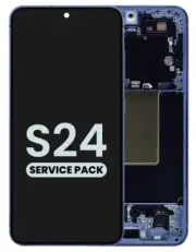 OEM Original Samsung Galaxy S24 5G Oled Display Screen Service Pack Frame Violet