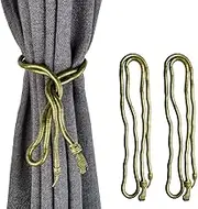 KXLIFE Snake Curtain Tiebacks Clips, Decorative Drapes Holdbacks, Handmade Metal Rope Tiebacks, Creative Window Drapes Twist Tie Backs, Snake Crafts (Antique Brass, 2 Pack)