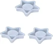 COHEALI 3pcs Pentagram Mold Resin Craft molds Epoxy Resin Molds Candlestick Silicone for Resin Star Decor Silicone soap Mold Concrete epoxy Manual Crafts Mold Decorative Candlestick Mold