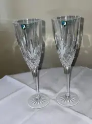 Killarney Crystal Champagne Toasting Flutes - 2 NWOB