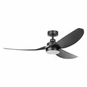 Eglo Torquay 56" DC ABS 3 Blade Ceiling Fan with 20W LED Light & Remote-Matt Black