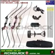 60 Inch Recurve Bow Q103 Archery Takedown Target Hunting 30-60lbs Black Camo
