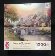 THOMAS KINKADE Jigsaw Puzzle COBBLESTONE BRIDGE 1000 Piece 27" X 20" CEACO NEW