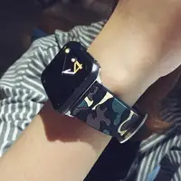 在飛比找樂天市場購物網優惠-錶帶momo優品蘋果apple watch3手錶帶迷彩腕帶i