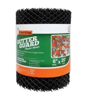 Frost King Black Plastic Gutter Guard 6"x 20' No Rust