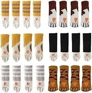 Esdallina 24 Cute Cat Paws Chair Leg Covers Floor Protectors Scratch-Proof Anti Noise 24pcs (6 Sets)