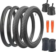 BALINGE 14/16/20 x 2.125 Bike tire 2 Pack 14/16/20 Bike tire Kids Bike Tires Folding Replacement Tires Fits Most Kids Bikes,BMX Tires 14/16/20 inch,Multiple Colors