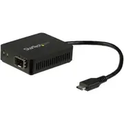 StarTech.com Transceiver/Media Converter - Connect to a GbE network through your laptop's USB-C port using the Gigabit SFP of yo