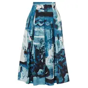 [Erdem] Pleated Midi Skirt