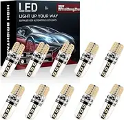 KaiDengZhe 10Pcs 194 LED Light Bulb,Super Bright Blue 6500K T10 W5W 168 COB LED Bulbs CANBUS Error Free Wedge Side Lights For License Plate Lamp Car Interior Light Dome Bulbs Replacement