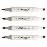 4x Kent Spectra Graphic Technical Markers Creative Drawing/Design Deep Red