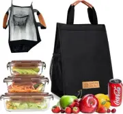 Lunch Bag for Men Women: Insulated Lunch Bag 600D Oxford Cloth Reusable