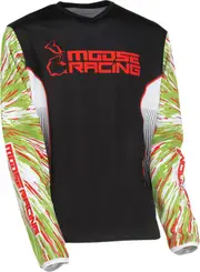 Moose Offroad Agroid, jersey youth , color: Green/Red/Black , size: M