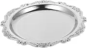 Homoyoyo Vintage Decorative Serving Tray Elegant Snack Dish for Parties Jewelry Organizer Compact Platter Versatile Home for Desserts and Snacks